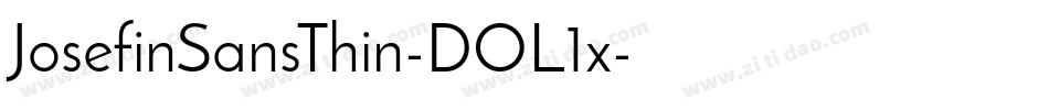 JosefinSansThin-DOL1x字体转换