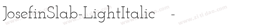 JosefinSlab-LightItalic手机版字体转换