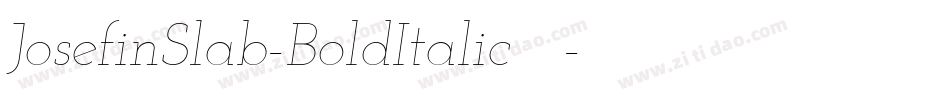 JosefinSlab-BoldItalic手机版字体转换