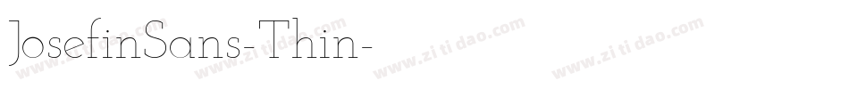 JosefinSans-Thin字体转换
