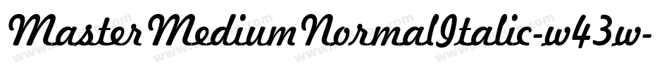 MasterMediumNormalItalic-w43w字体转换