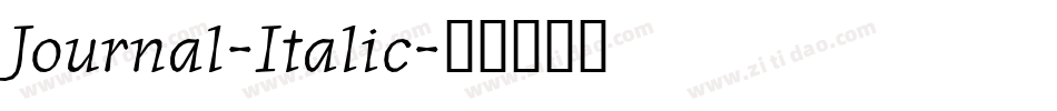 Journal-Italic字体转换