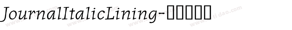 JournalItalicLining字体转换