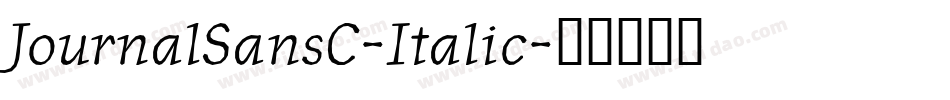 JournalSansC-Italic字体转换