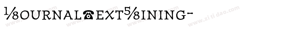 JournalTextLining字体转换