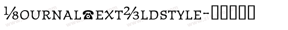 JournalTextOldstyle字体转换