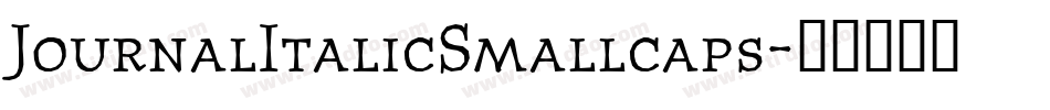 JournalItalicSmallcaps字体转换