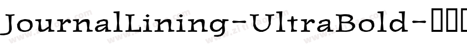 JournalLining-UltraBold字体转换