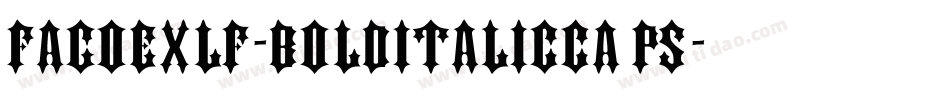 FagoExLf-BoldItalicCaps字体转换