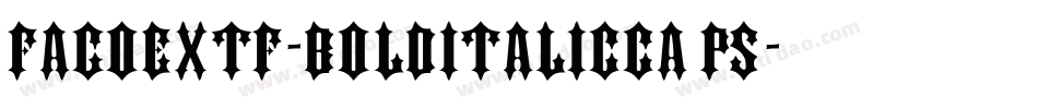 FagoExTf-BoldItalicCaps字体转换