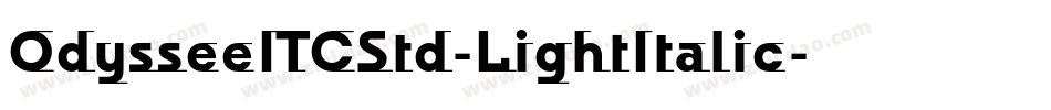OdysseeITCStd-LightItalic字体转换