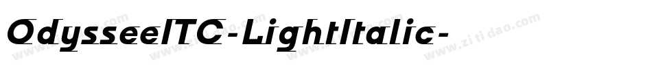 OdysseeITC-LightItalic字体转换