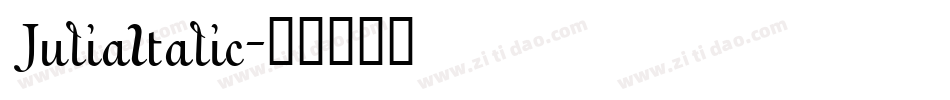 JuliaItalic字体转换