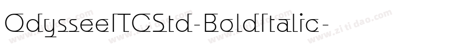 OdysseeITCStd-BoldItalic字体转换