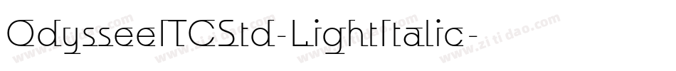OdysseeITCStd-LightItalic字体转换