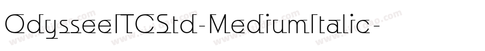 OdysseeITCStd-MediumItalic字体转换