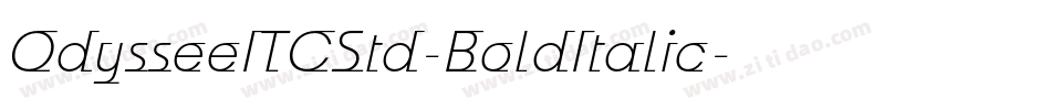 OdysseeITCStd-BoldItalic字体转换