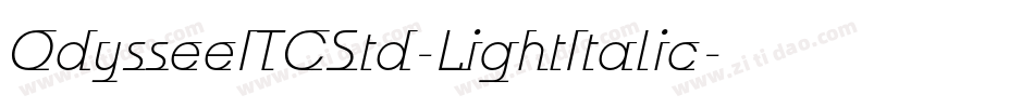 OdysseeITCStd-LightItalic字体转换
