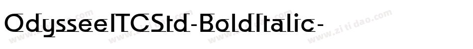 OdysseeITCStd-BoldItalic字体转换