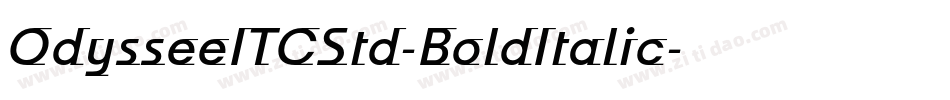 OdysseeITCStd-BoldItalic字体转换