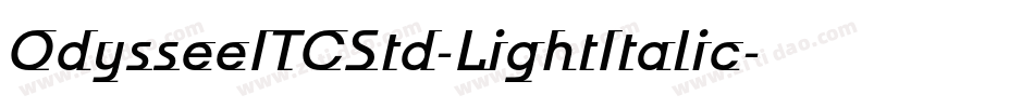 OdysseeITCStd-LightItalic字体转换