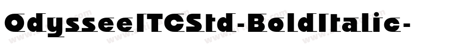 OdysseeITCStd-BoldItalic字体转换