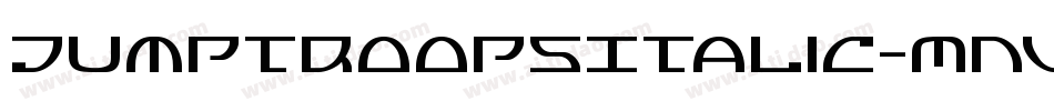 JumptroopsItalic-MnVv字体转换