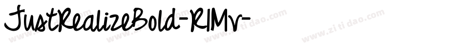 JustRealizeBold-R1Mv字体转换