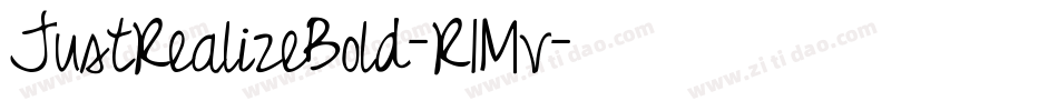 JustRealizeBold-R1Mv字体转换