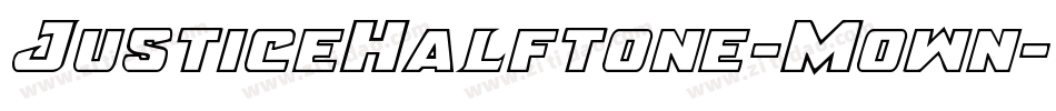 JusticeHalftone-Mown字体转换