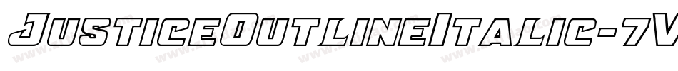 JusticeOutlineItalic-7VAB字体转换