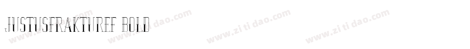 JustusFrakturEF-Bold字体转换