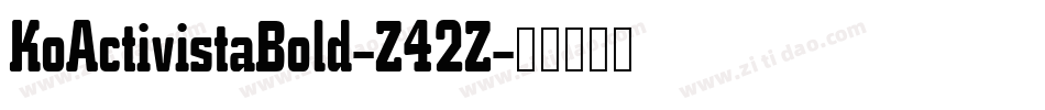 KoActivistaBold-Z42Z字体转换
