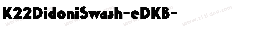 K22DidoniSwash-eDKB字体转换
