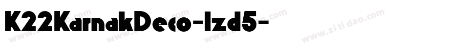 K22KarnakDeco-lzd5字体转换