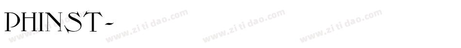 PHINST字体转换