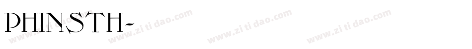 PHINSTH字体转换
