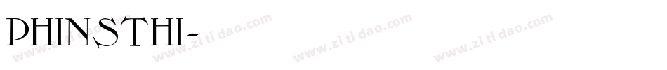 PHINSTHI字体转换