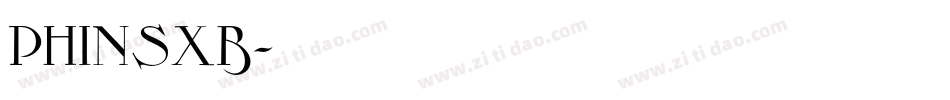 PHINSXB字体转换