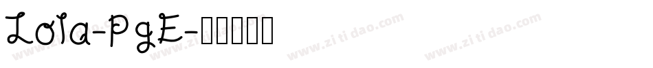Lola-PgE字体转换