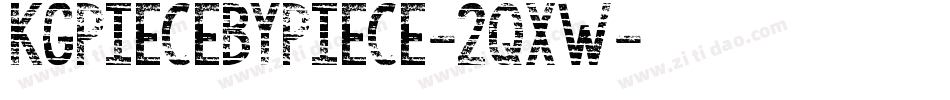 KgPieceByPiece-2qxW字体转换