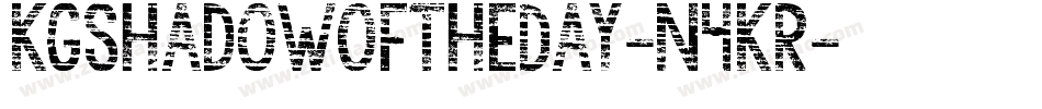 KgShadowOfTheDay-n4KR字体转换