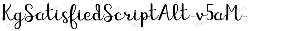 KgSatisfiedScriptAlt-v5aM字体转换
