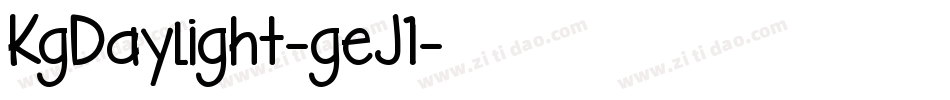 KgDaylight-geJ1字体转换