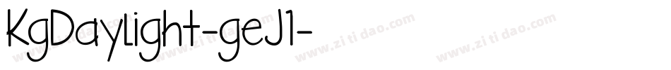 KgDaylight-geJ1字体转换