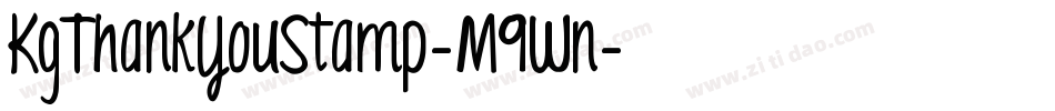 KgThankYouStamp-M9Wn字体转换