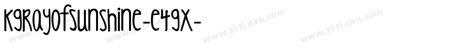 KgRayOfSunshine-e4gx字体转换