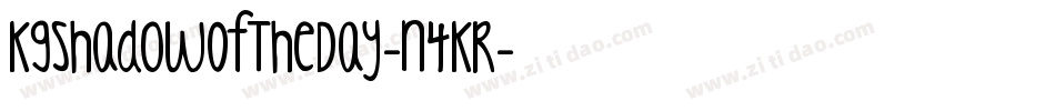 KgShadowOfTheDay-n4KR字体转换