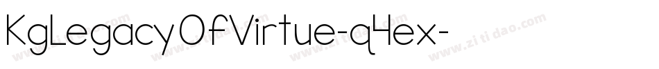 KgLegacyOfVirtue-q4ex字体转换
