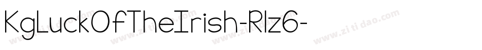 KgLuckOfTheIrish-R1z6字体转换